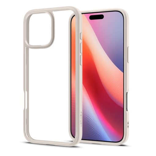 iPhone 16 PRO umbris Spigen Ultra Hybrid plastikust taguse ja silikoonist raamiga bee 5